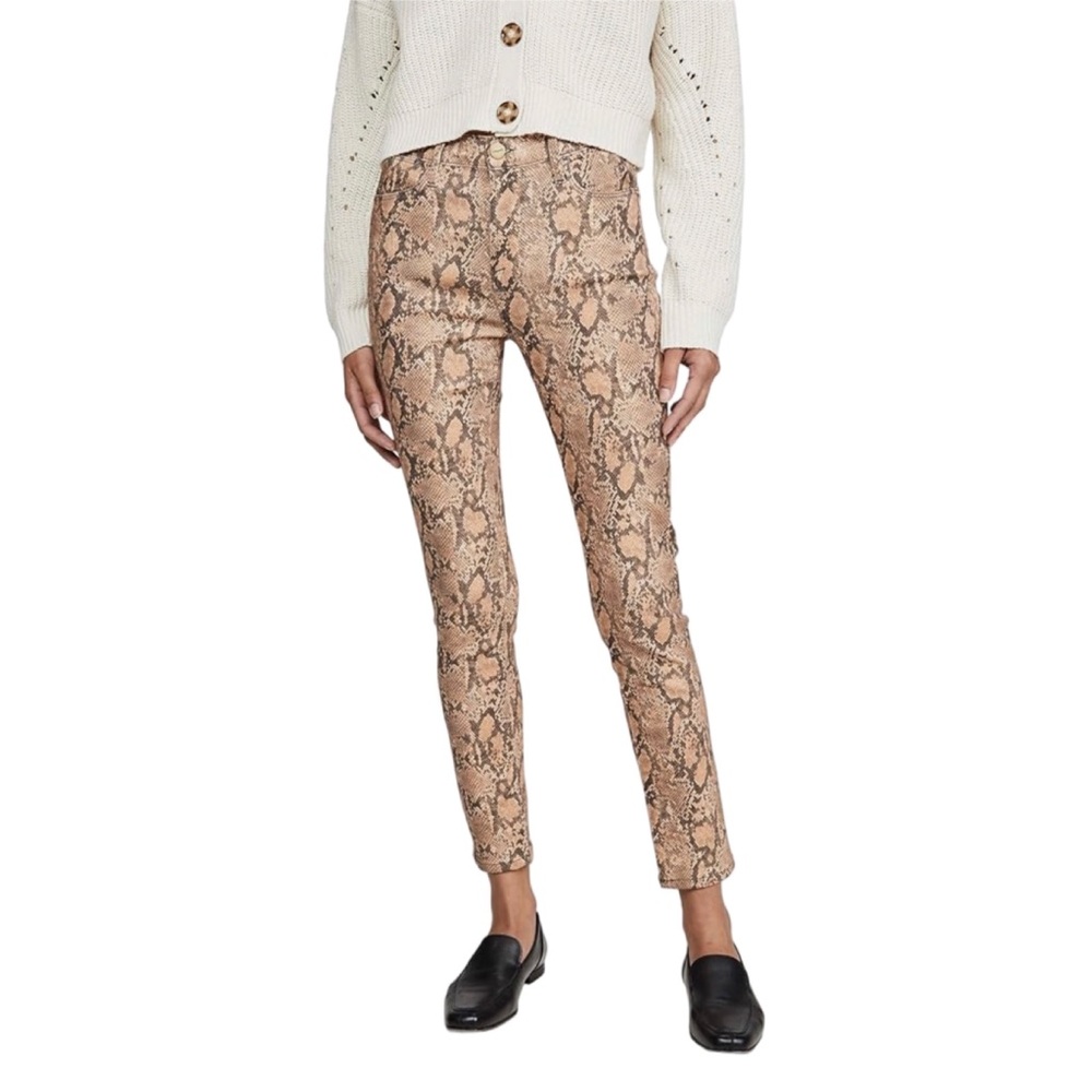 Frame‎ Denim | Women’s Le High Crop Skinny Python Pants Jeans - 32